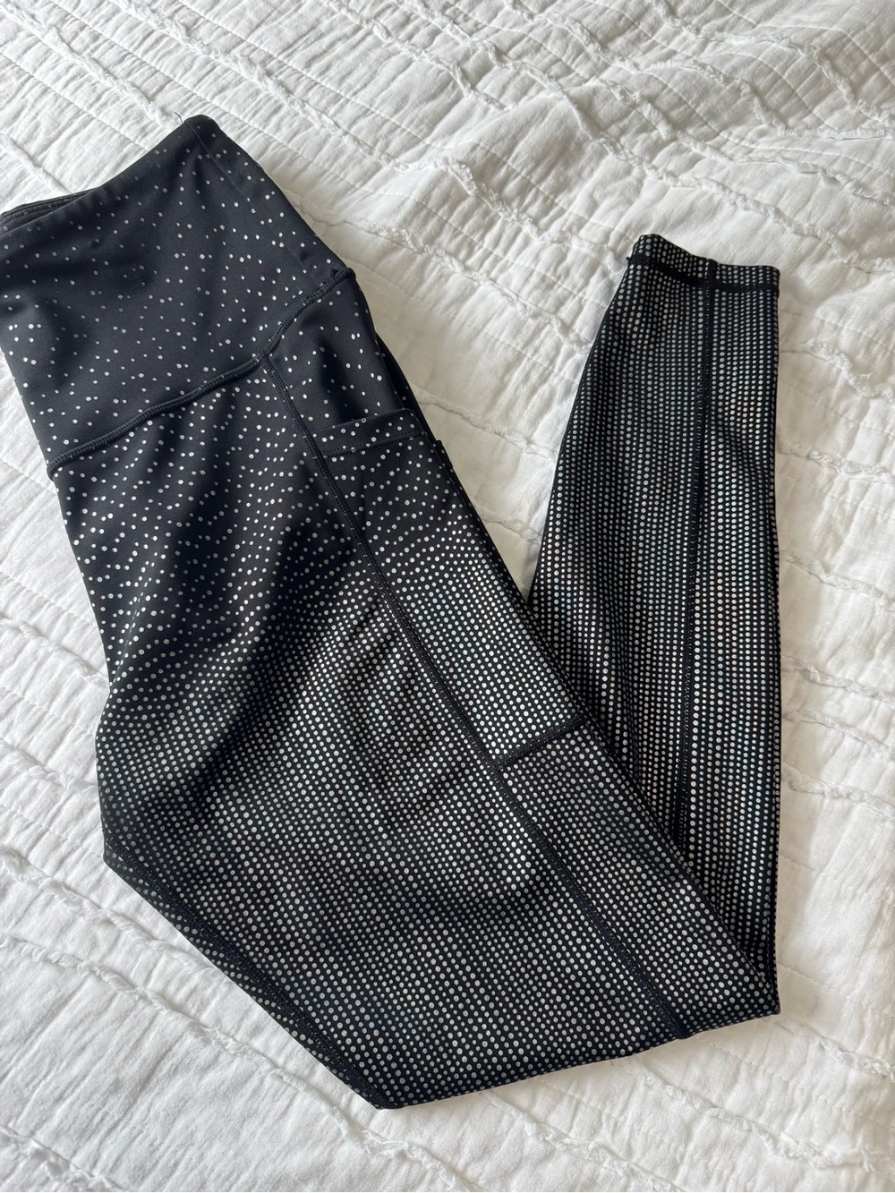 Love Her- Black Dot-Print Leggings with Side Pockets